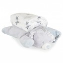 Baby Blanket 90/75 cm with a pillow Sleepy bear pink