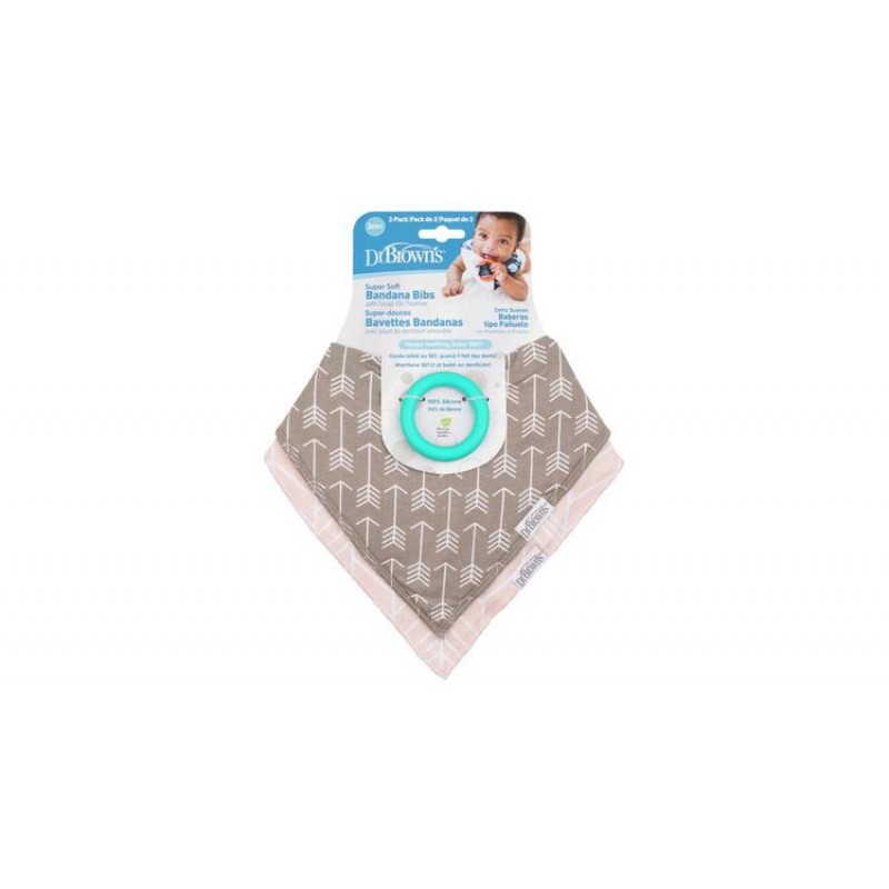 Dr. Brown's Bandana Bib Arrows/Herringbone (2pk)