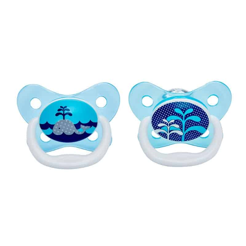 Dr Brown’s PreVent Pacifiers Twin Pack - 0-6m  (Blue Whale)