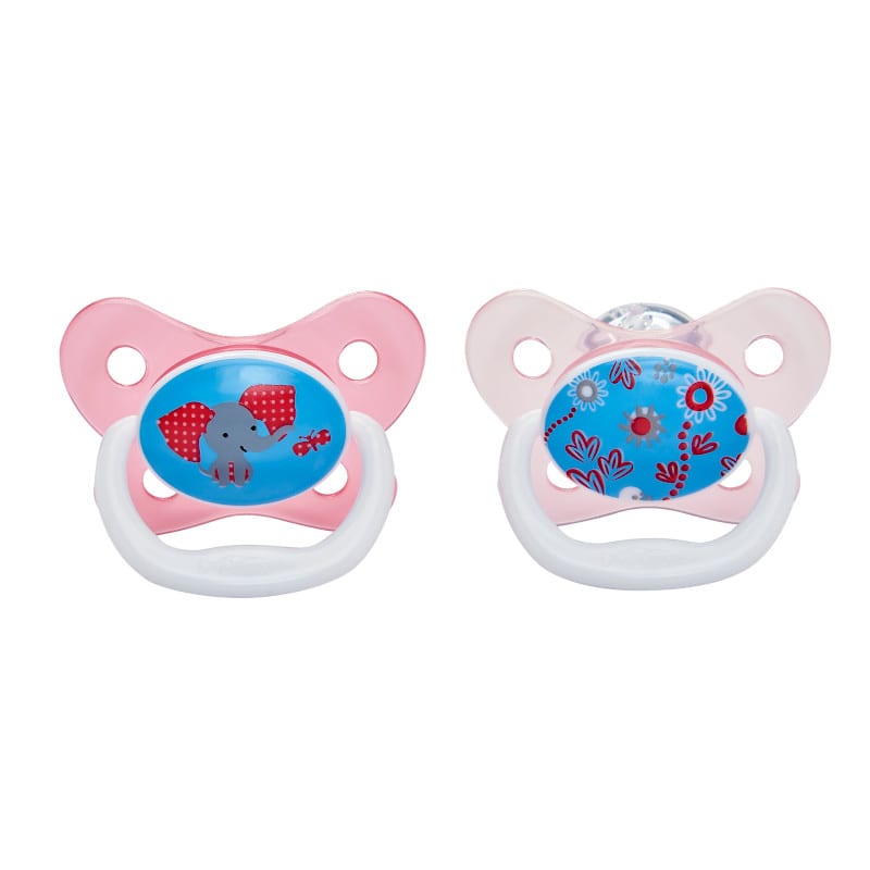 Dr Brown’s PreVent Pacifiers Twin Pack - 6-18m (Pink Elephant)