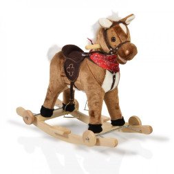 Plush rocking horse with wheels Chipper