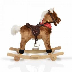 Plush rocking horse with wheels Chipper