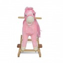 Plush rocking horse Rose  pink