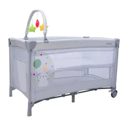 Travel Cot Complete Duo Grey Hedgehog
