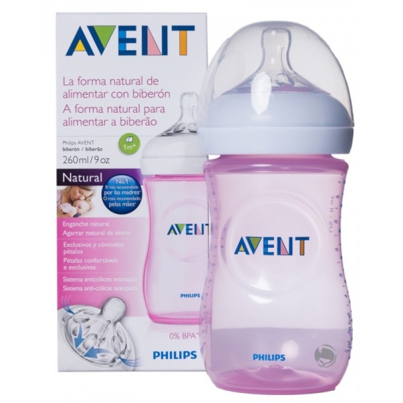 PHILIPS AVENT Biberón Rosa PP Natural 125 ml