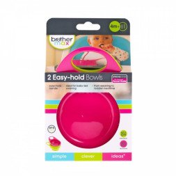 Brother Max 2 Easy Hold Bowls Toddler Weaning (pink/green)