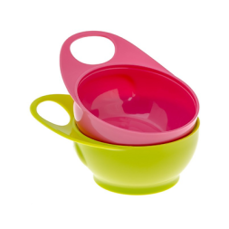 Brother Max 2 Easy Hold Bowls Toddler Weaning (pink/green)