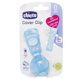 Chicco Clip with Teat Cover Blue