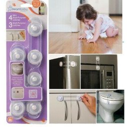 Dreambaby Multi-Purpose Latches (Lge-Sml) - Extra Value 7Pk