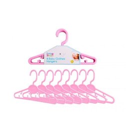 FIRST STEPS BABY CLOTHES HANGERS 8 PACK PINK