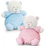POLKA DOT PUFFBALL TEDDY (Pink/Blue)