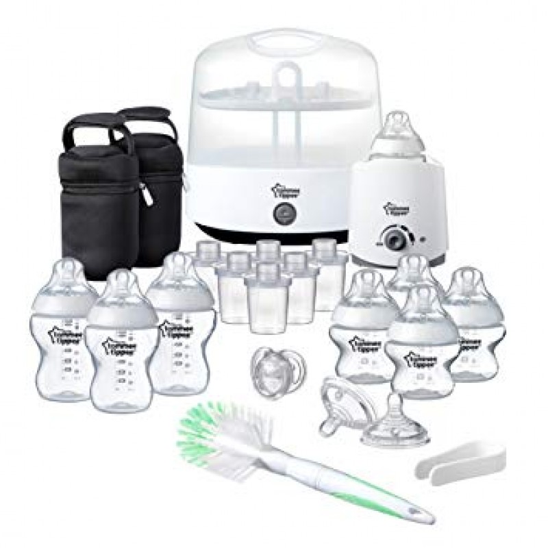 Tommee Tippee Closer to Nature Complete Feeding Set & Electric Steriliser  Black 5010415232281