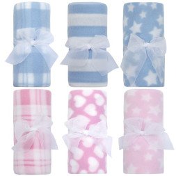 Baby Town Supersoft Babies Rolled Polar Blanket Wrap With Gift 