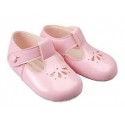 Baypods BP617 Soft Sole Pink Patent T Bar pre Walker Shoes