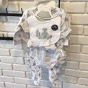 Rock A Bye Baby Gift Set (Newborn-6mths) - white grey 