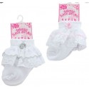 Soft Touch Infants Lace Socks (Pink Rose)