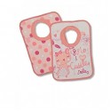 Baby Girls Giggles & Cuddles & Smiles Pop-Over Bibs (Pack Of 2) (One Size) (Pink/White)