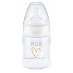 NUK Bottle with a temperature indicator 150ml white hearts