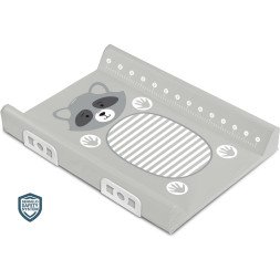 Changing Mat (Solid Back) -  Grey Racoon