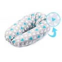 Feeding and Infant Support Pillow XL -Turquoise Hearts