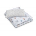 Bed Quilt and Pillow (Flight in the Clouds)
