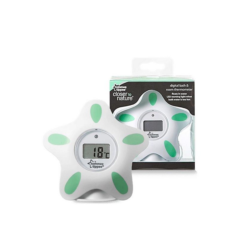 Digital bath top and room thermometer