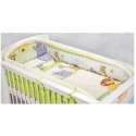 6-PIECE BABY BEDDING FOR COTS - Jungle Animals green 